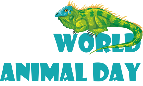 Transparent World Animal Day Reptiles important Logo for Animal Day for World Animal Day