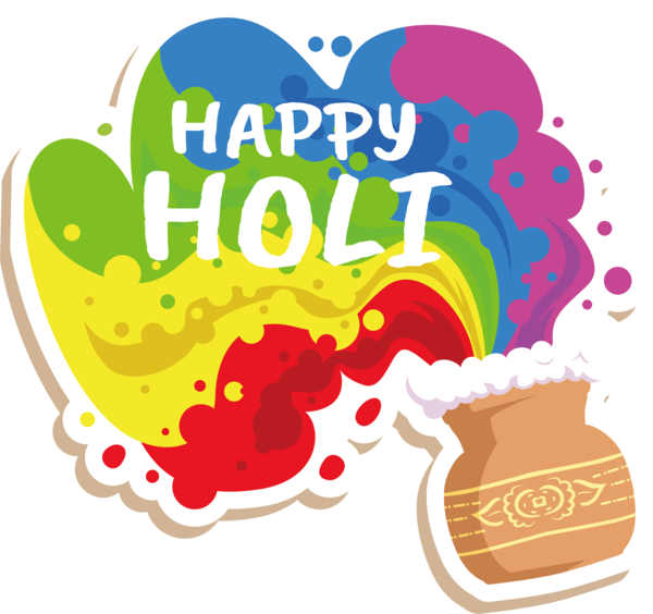Transparent Holi Drawing Doodle Line art for Happy Holi for Holi