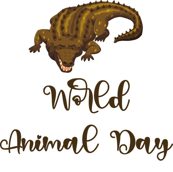 Transparent World Animal Day Dinosaur Cartoon Logo for Animal Day for World Animal Day