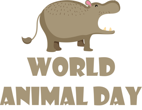 Transparent World Animal Day important Logo Font for Animal Day for World Animal Day