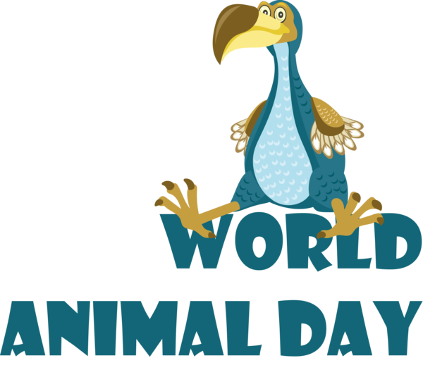 Transparent World Animal Day Birds Flightless bird Logo for Animal Day for World Animal Day