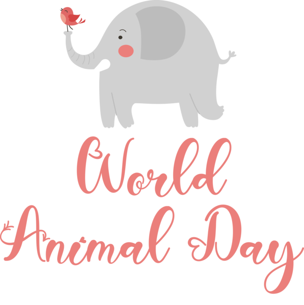 Transparent World Animal Day Cartoon Logo Character for Animal Day for World Animal Day