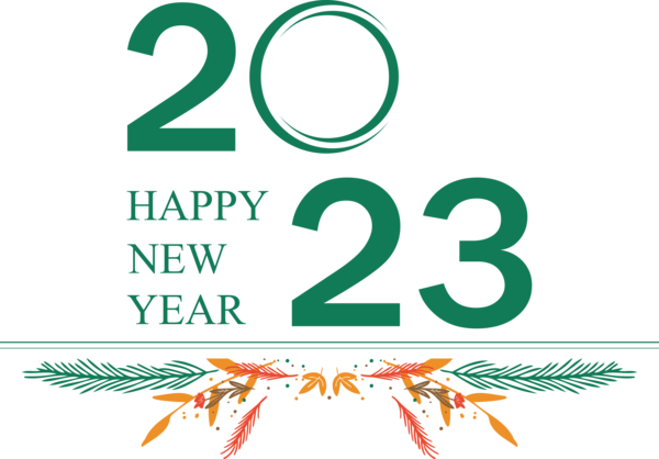 Transparent New Year Design Logo Drawing for Happy New Year 2023 for New Year