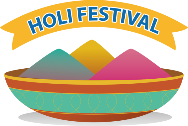 Transparent Holi Logo Line Text for Happy Holi for Holi