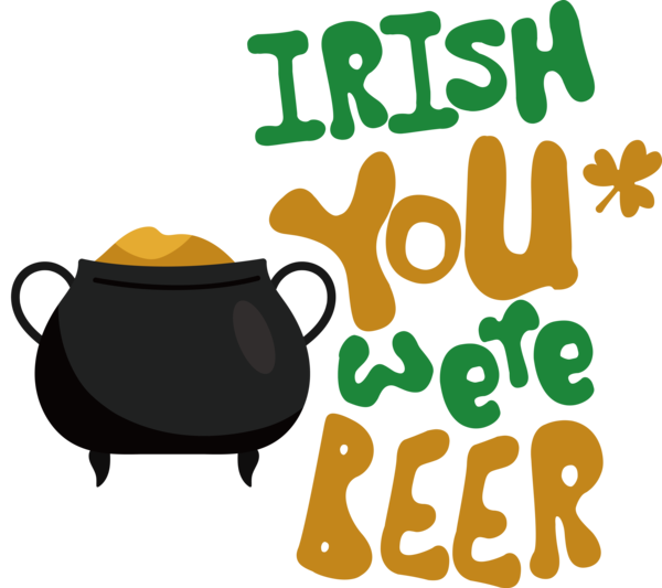 Transparent St. Patrick's Day Logo Design Commodity for Green Beer for St Patricks Day