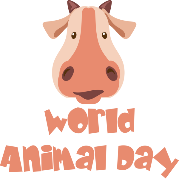 Transparent World Animal Day Snout Cartoon Pig for Animal Day for World Animal Day