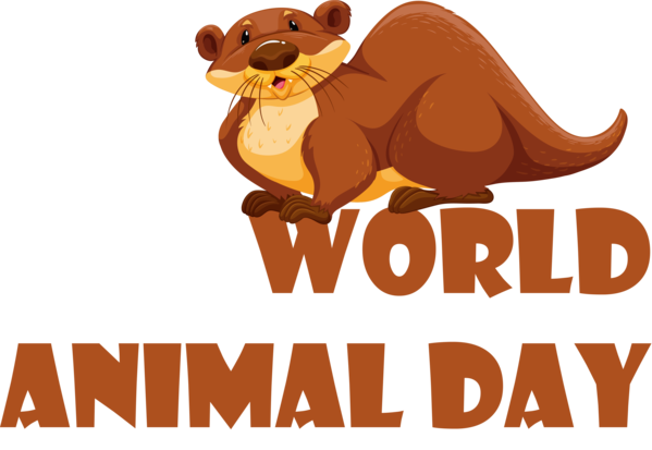 Transparent World Animal Day Cartoon Humor Logo for Animal Day for World Animal Day