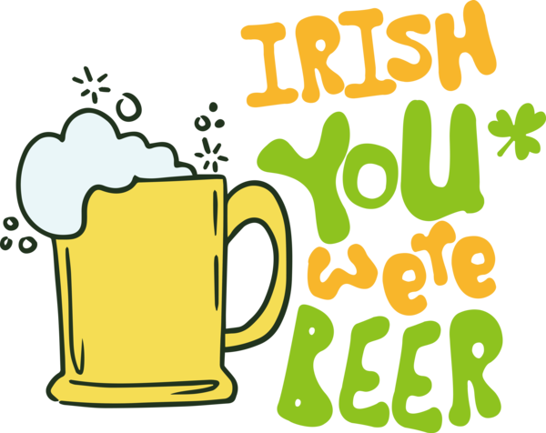 Transparent St. Patrick's Day Logo Meter Design for Green Beer for St Patricks Day