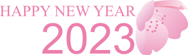 Transparent New Year Design Logo Font for Happy New Year 2023 for New Year