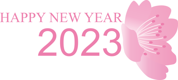 Transparent New Year Logo Font Heart for Happy New Year 2023 for New Year