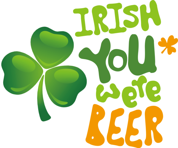 Transparent St. Patrick's Day Design Logo Symbol for Green Beer for St Patricks Day