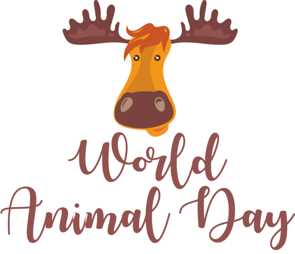Transparent World Animal Day Reindeer Deer Giraffe for Animal Day for World Animal Day