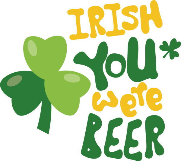 Transparent St. Patrick's Day Logo Symbol Leaf for Green Beer for St Patricks Day