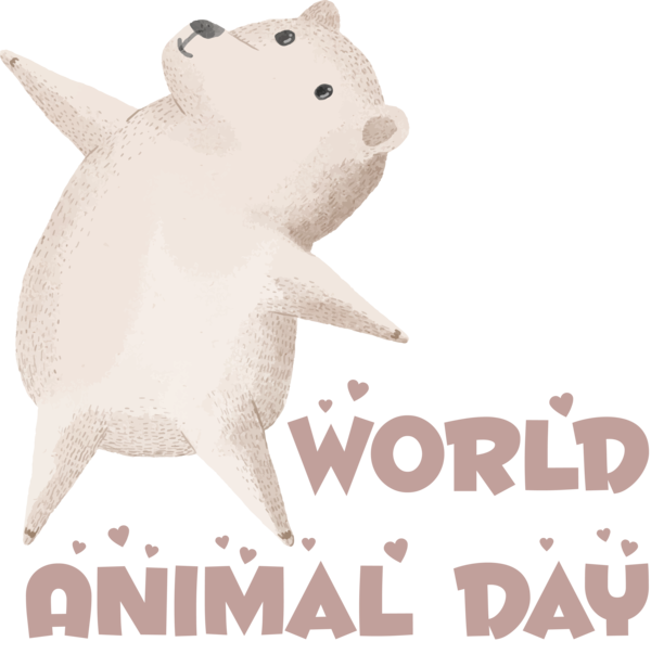 Transparent World Animal Day Pig Snout Font for Animal Day for World Animal Day