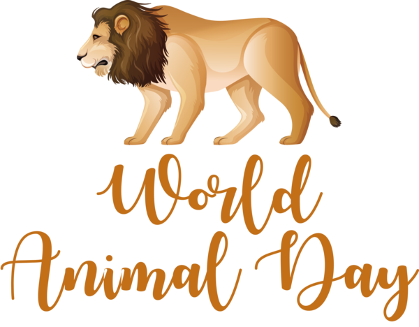 Transparent World Animal Day Lion Dog Logo for Animal Day for World Animal Day