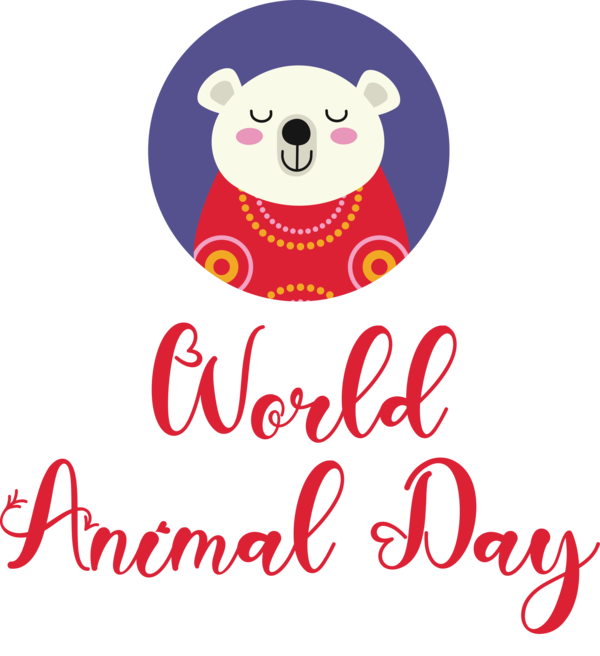 Transparent World Animal Day Party Supply Bears Teddy bear for Animal Day for World Animal Day
