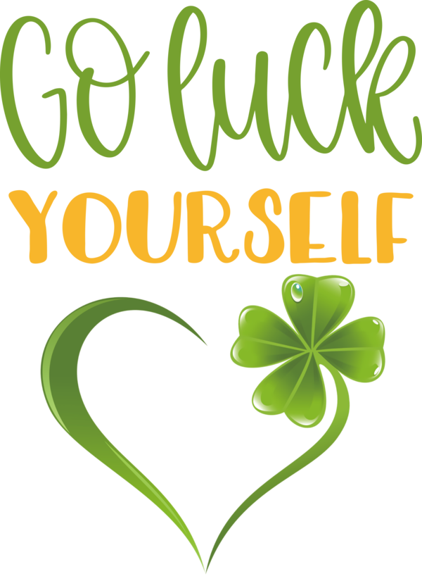 Transparent St. Patrick's Day Leaf Plant stem Alternative medicine for Go Luck for St Patricks Day