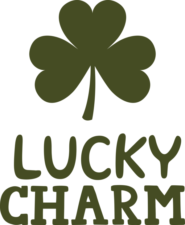 Transparent St. Patrick's Day Leaf Logo Font for Go Luck for St Patricks Day