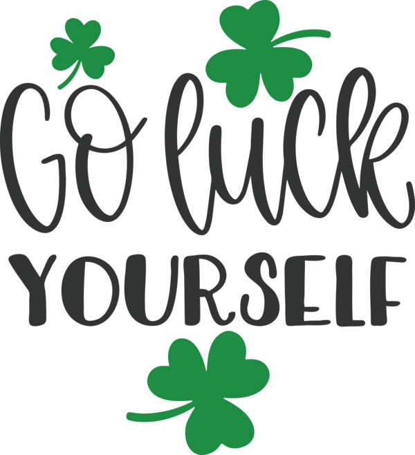 Transparent St. Patrick's Day Logo Leaf Shamrock for Go Luck for St Patricks Day