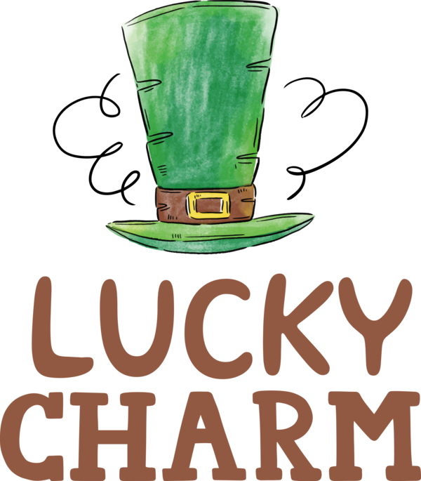 Transparent St. Patrick's Day Plant Line Text for Go Luck for St Patricks Day