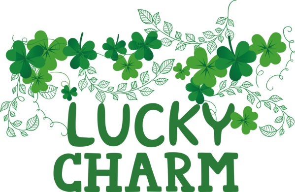 Transparent St. Patrick's Day Leaf Logo Leaf painting for Go Luck for St Patricks Day