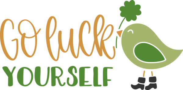 Transparent St. Patrick's Day Logo Design Commodity for Go Luck for St Patricks Day