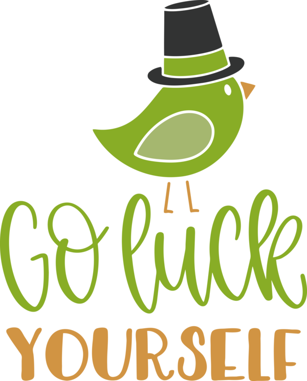 Transparent St. Patrick's Day Leaf Logo Line for Go Luck for St Patricks Day