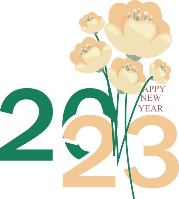 Transparent New Year Human Cartoon Logo for Happy New Year 2023 for New Year