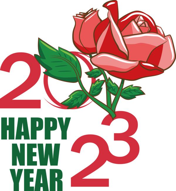 Transparent New Year Design Painting Line art for Happy New Year 2023 for New Year