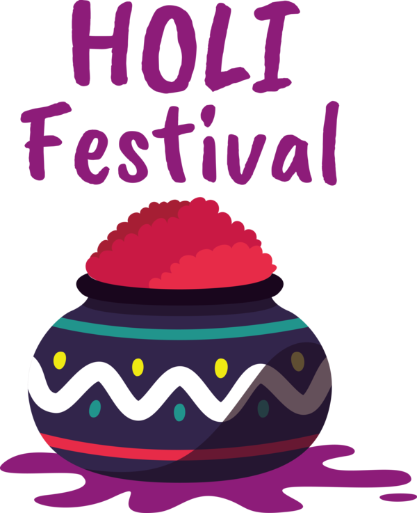 Transparent Holi Logo Design Text for Happy Holi for Holi