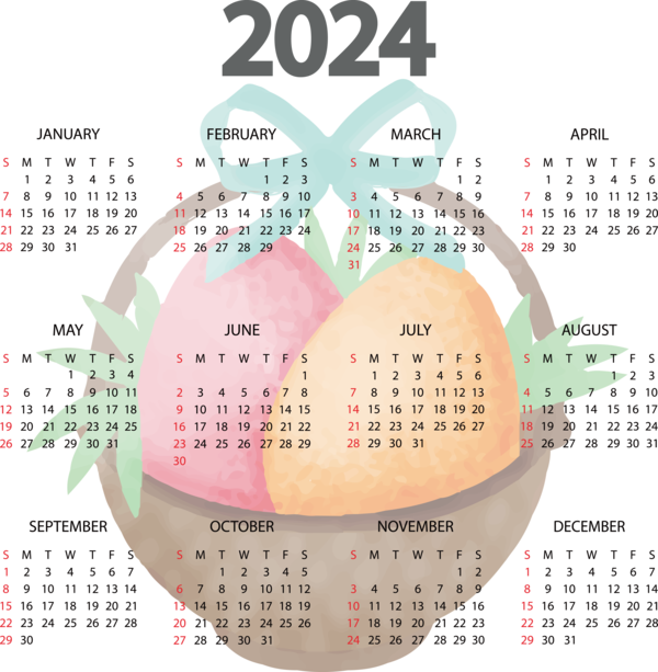 Transparent New Year calendar 2023 NEW YEAR Design for Printable 2024 Calendar for New Year