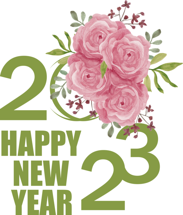 Transparent New Year Drawing Design Painting for Happy New Year 2023 for New Year
