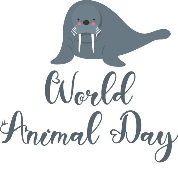 Transparent World Animal Day Font Logo Cartoon for Animal Day for World Animal Day