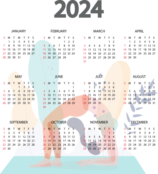 Transparent New Year NUCLEP Nuclebrás Equipamentos Pesados calendar for Printable 2024 Calendar for New Year