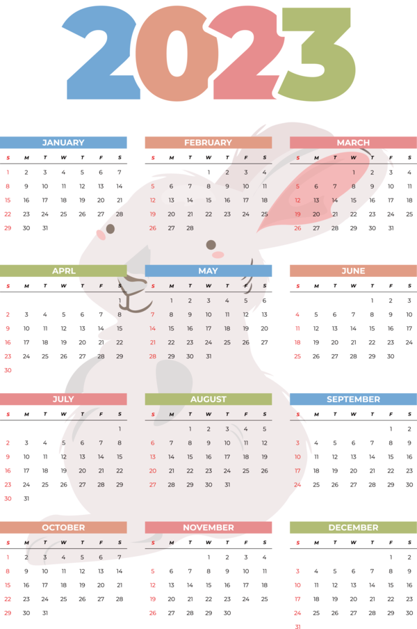 Transparent New Year calendar Design Icon for Printable 2023 Calendar for New Year