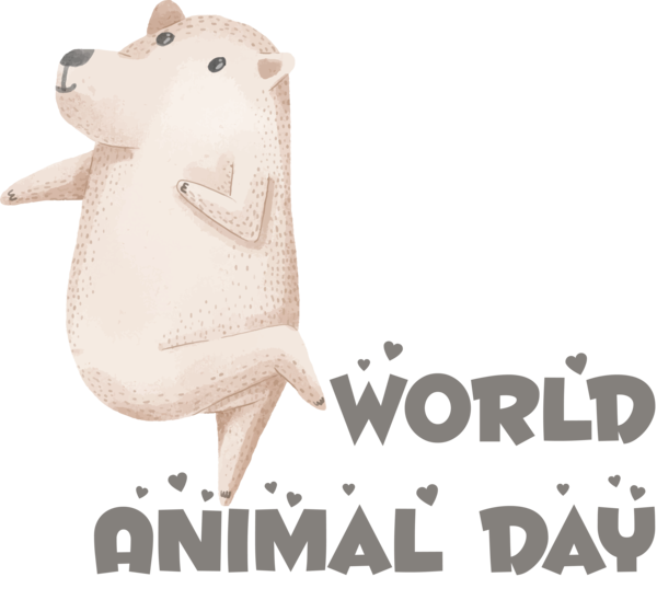 Transparent World Animal Day Snout Design Font for Animal Day for World Animal Day