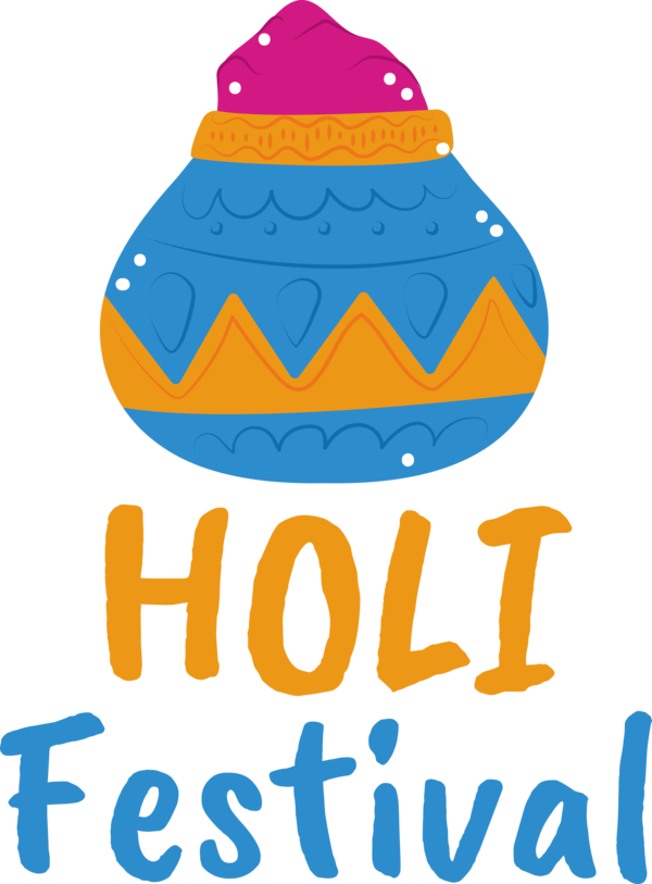 Transparent Holi Design Logo Text for Happy Holi for Holi