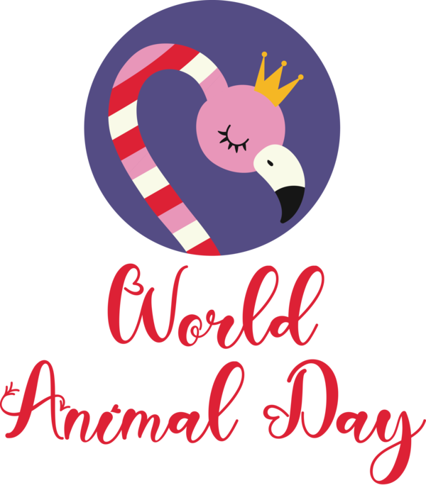 Transparent World Animal Day Logo Line Text for Animal Day for World Animal Day