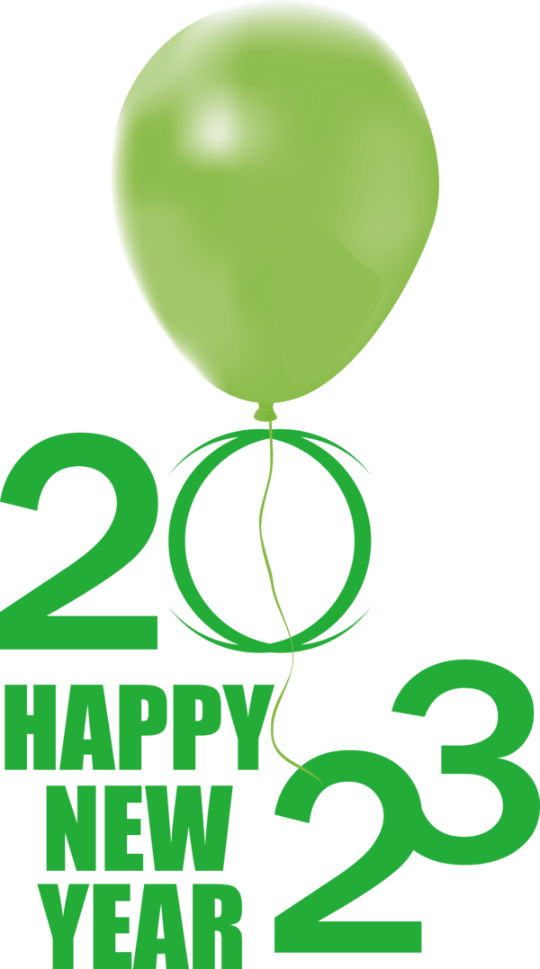 Transparent New Year Balloon Logo Birthday for Happy New Year 2023 for New Year