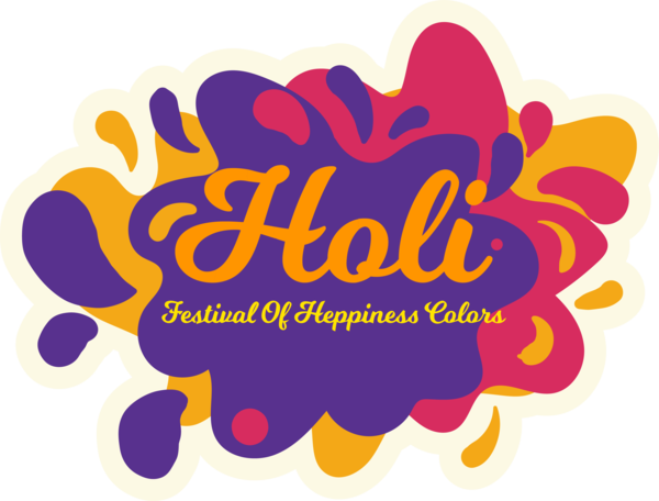 Transparent Holi Logo Design Petal for Happy Holi for Holi