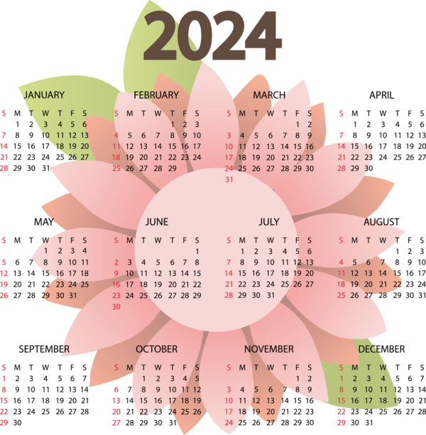 Transparent New Year RSA Conference calendar Design for Printable 2024 Calendar for New Year