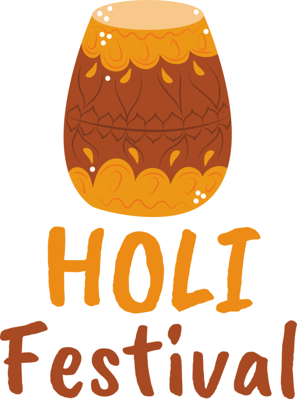 Transparent Holi Logo Jack-o'-lantern Pumpkin for Happy Holi for Holi