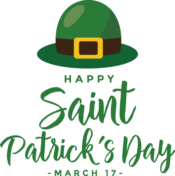 Transparent St. Patrick's Day Logo Leaf Symbol for Saint Patrick for St Patricks Day