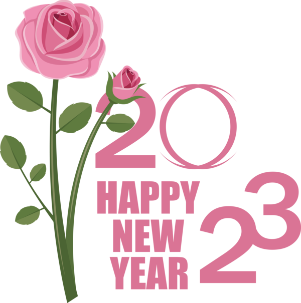 Transparent New Year Floral design Garden roses Singapore Garden Festival for Happy New Year 2023 for New Year