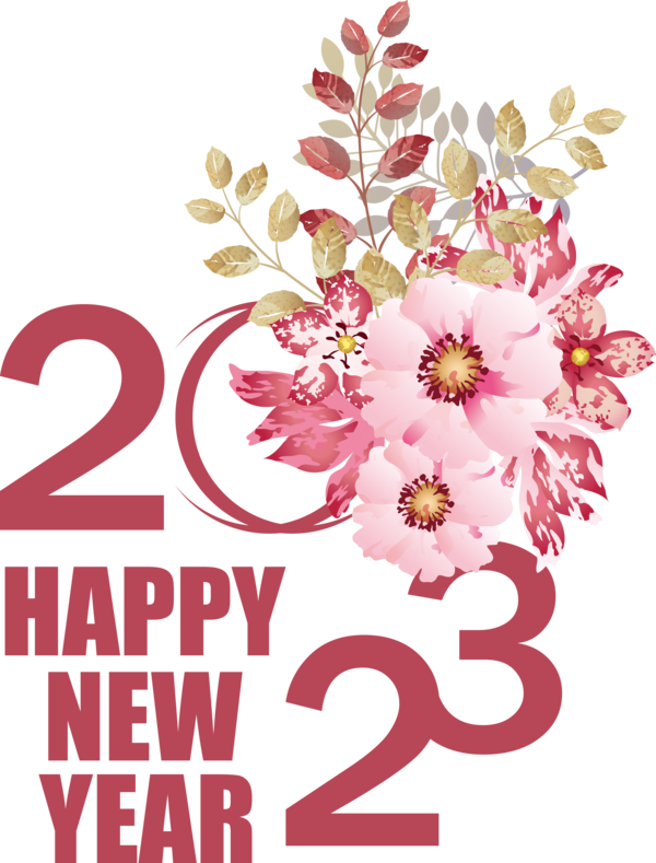 Transparent New Year Birthday Painting Drawing for Happy New Year 2023 for New Year