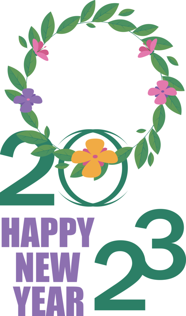 Transparent New Year Design Vector Drawing for Happy New Year 2023 for New Year