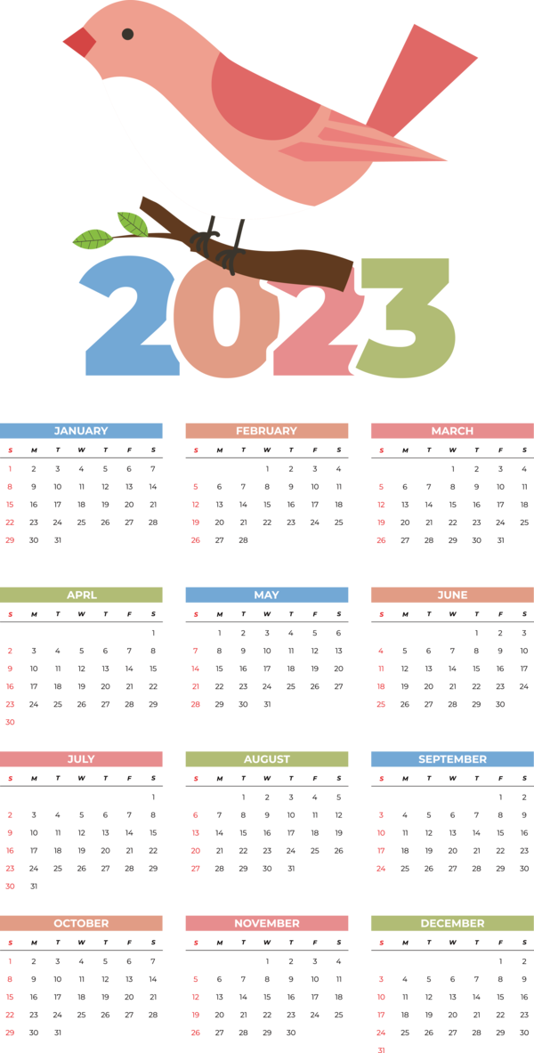 Transparent New Year calendar Font Line for Printable 2023 Calendar for New Year