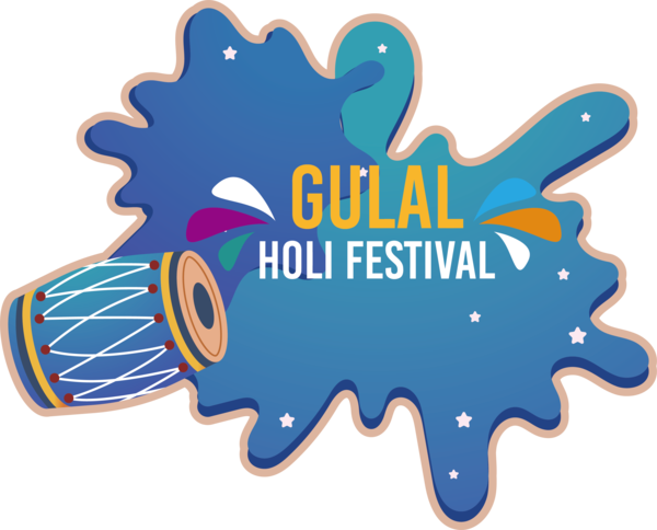 Transparent Holi Festival Electricity Logo for Happy Holi for Holi