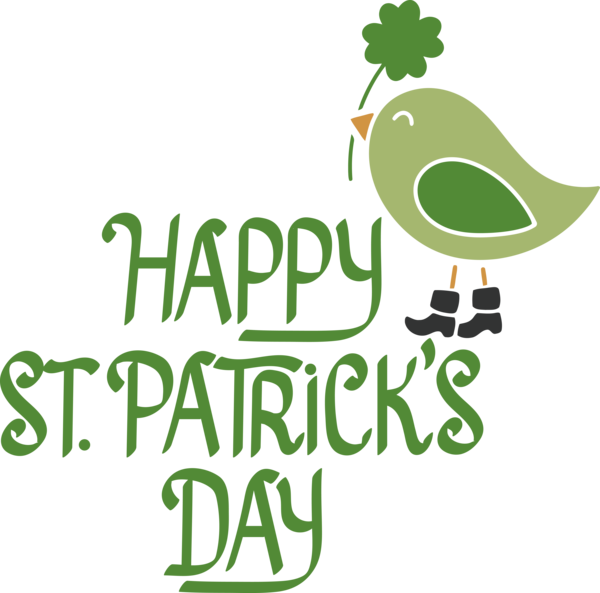Transparent St. Patrick's Day Logo Leaf Meter for Saint Patrick for St Patricks Day