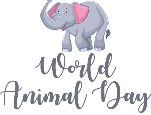 Transparent World Animal Day African elephants Indian elephant Elephant for Animal Day for World Animal Day